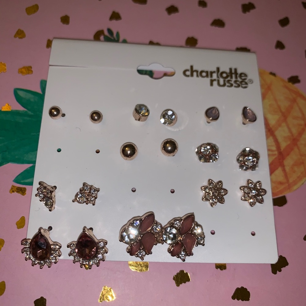 Cute Gold/Pink Earrings!!